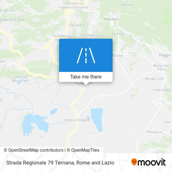 Regional Road 79 Ternana map