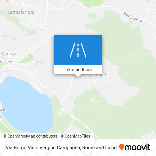 Via Borgo Valle Vergine Campagna map