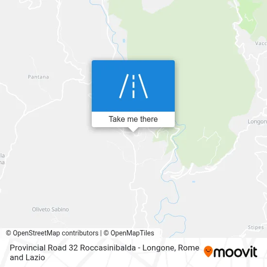 Provincial Road 32 Roccasinibalda - Longone map