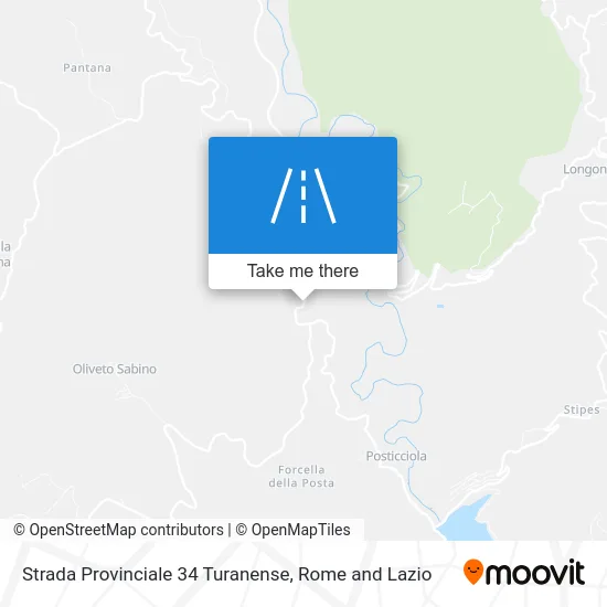 Strada Provinciale 34 Turanense map