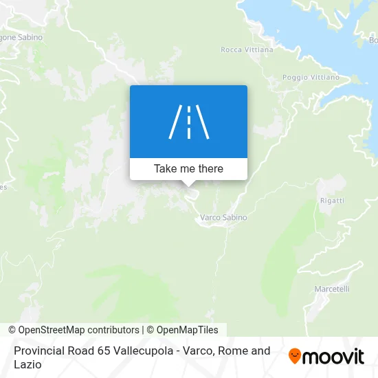 Provincial Road 65 Vallecupola - Varco map