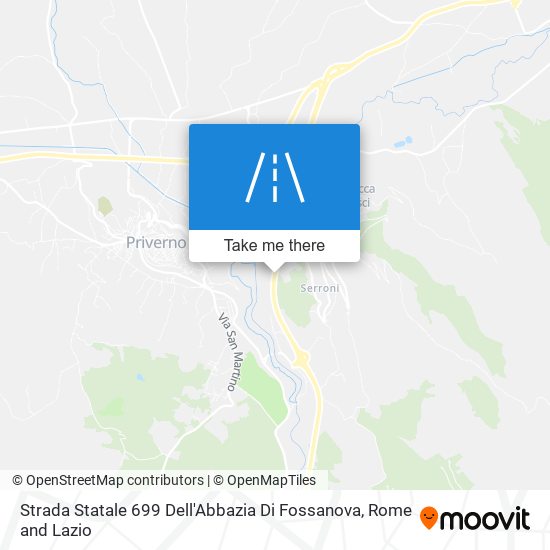 Strada Statale 699 Dell'Abbazia Di Fossanova map