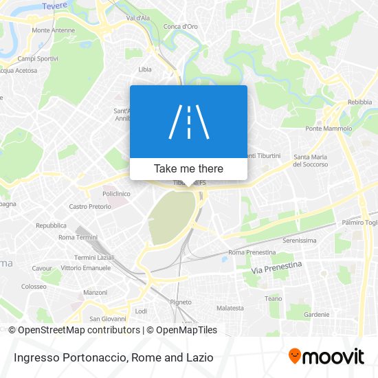 How to get to Ingresso Portonaccio in Roma by Bus, Metro, Train or Light  Rail?