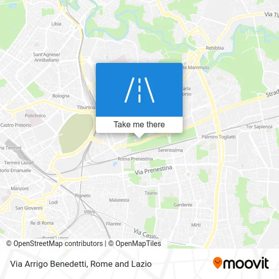 Arrigo Benedetti Street map