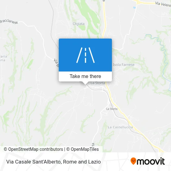 Via Casale Sant'Alberto map