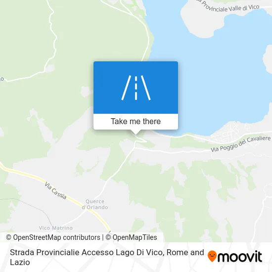 Provincial Road Access to Lake Vico map