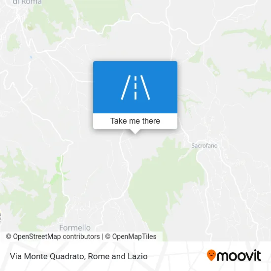 Monte Quadrato Street map