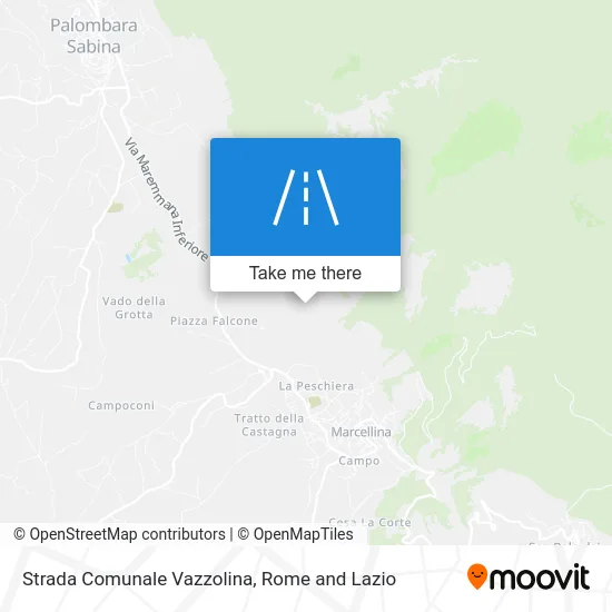 Vazzolina Communal Road map