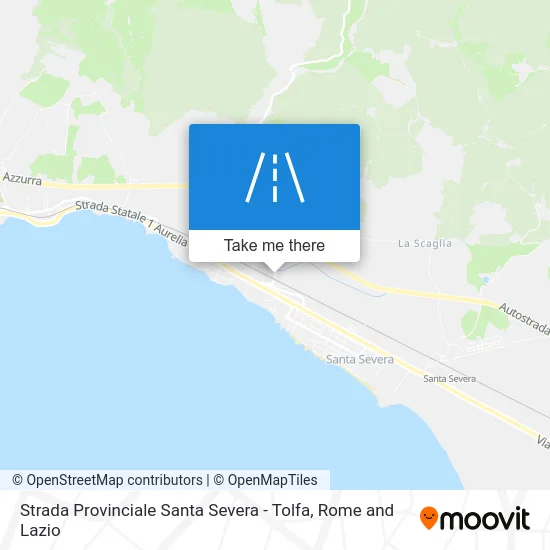 Strada Provinciale Santa Severa - Tolfa map