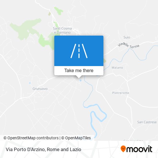 Via Porto D'Arzino map