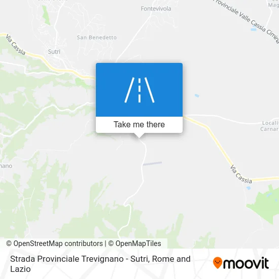 Provincial Road Trevignano - Sutri map