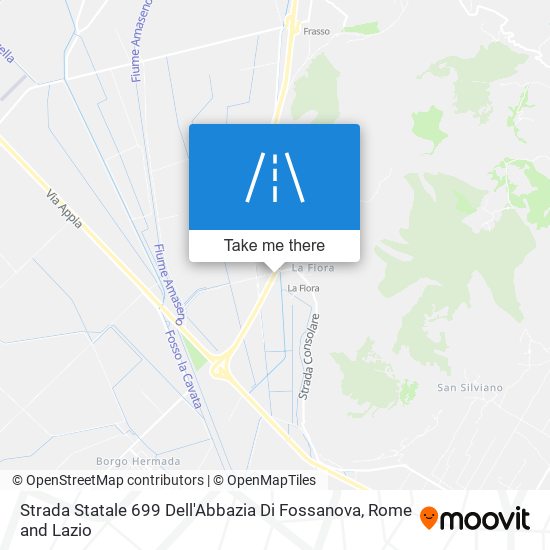 Strada Statale 699 Dell'Abbazia Di Fossanova map