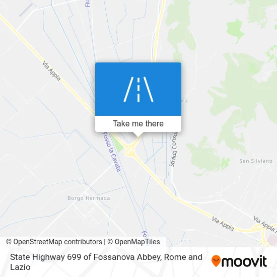 State Highway 699 of Fossanova Abbey map