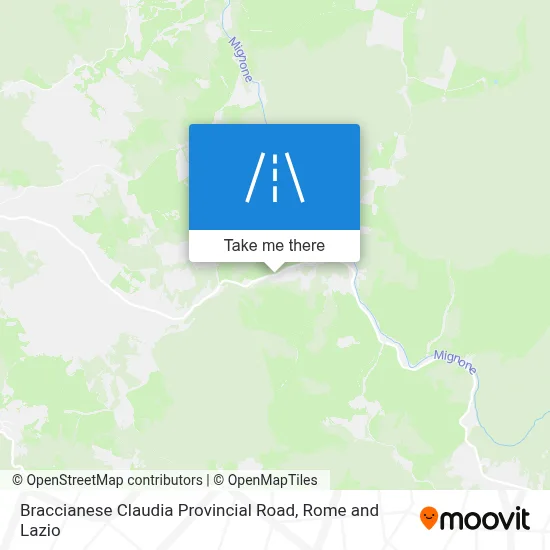 Braccianese Claudia Provincial Road map