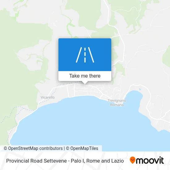 Provincial Road Settevene - Palo I map