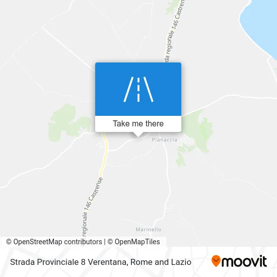 Provincial Road 8 Verentana map