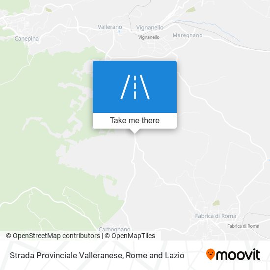 Strada Provinciale Valleranese map