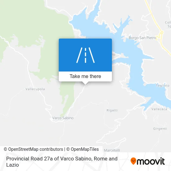 Provincial Road 27a of Varco Sabino map