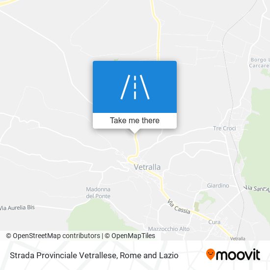 Strada Provinciale Vetrallese map