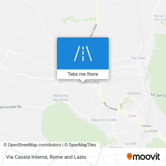 Via Cassia Interna map