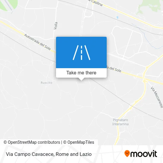 Campo Cavacece Street map