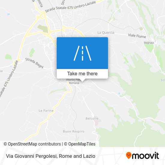 Via Giovanni Pergolesi map