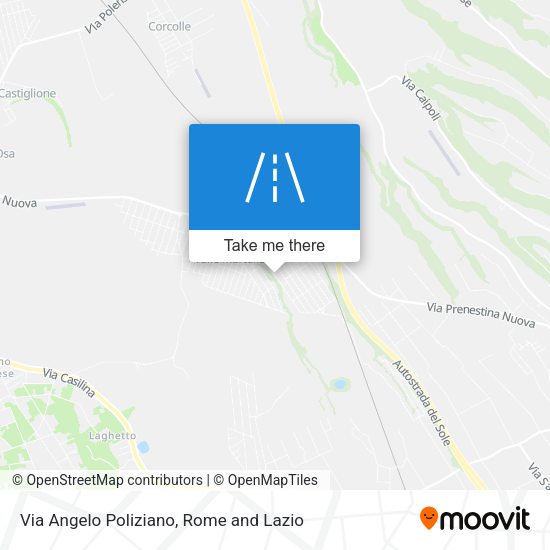 Via Angelo Poliziano map