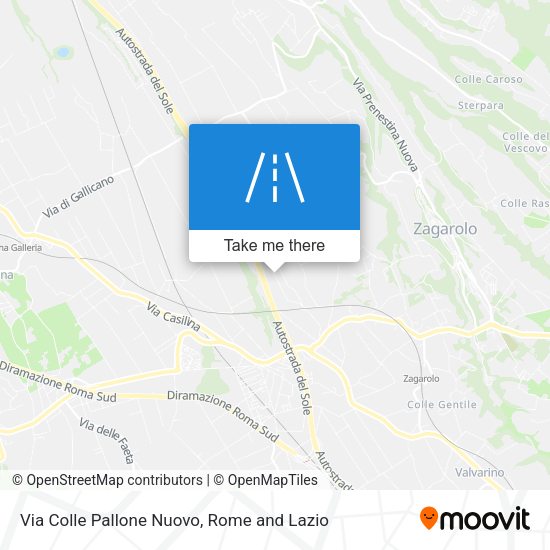 Via Colle Pallone Nuovo map