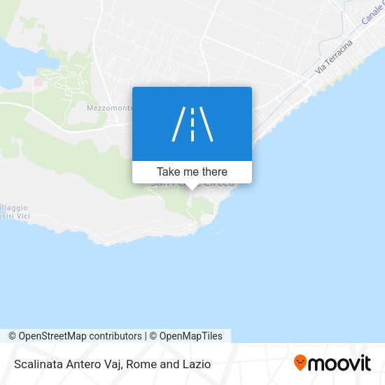 Scalinata Antero Vaj map