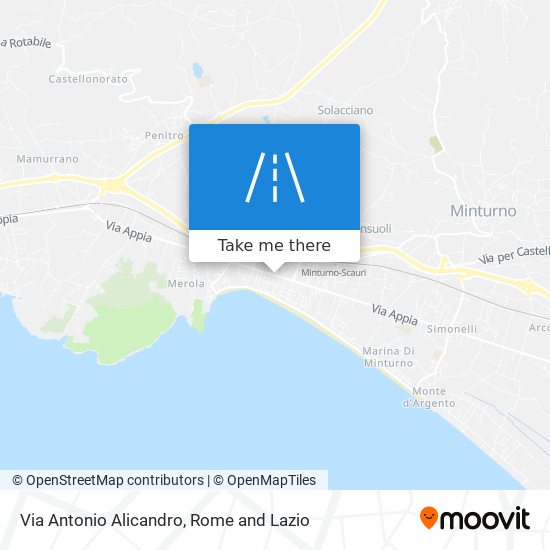 Via Antonio Alicandro map