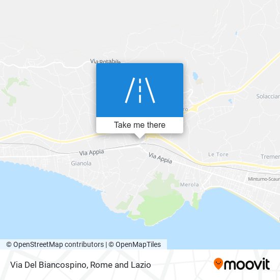 Via Del Biancospino map