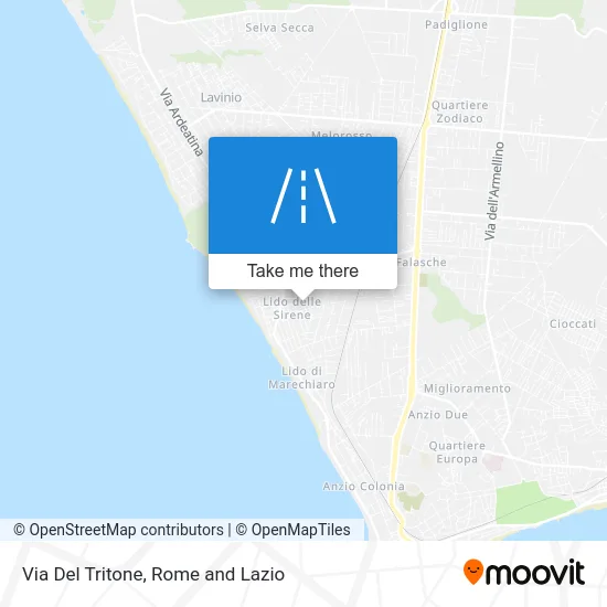 Trevi Fountain Street map