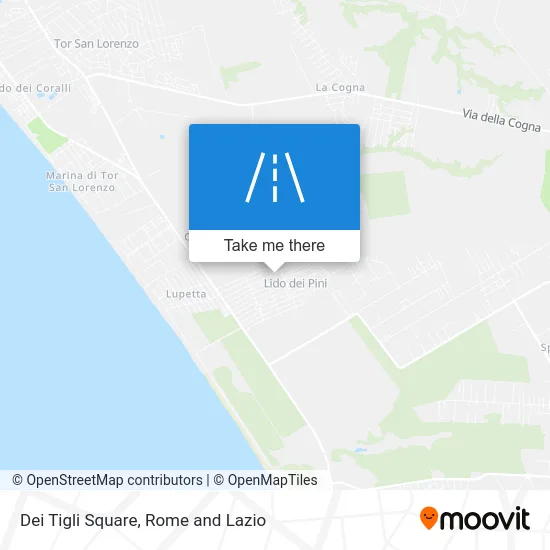 Dei Tigli Square map