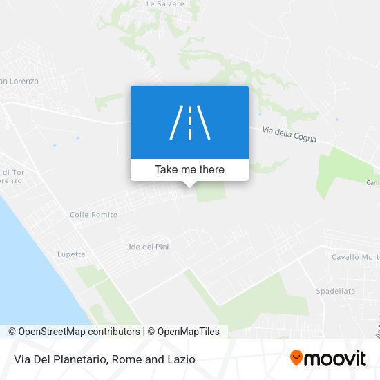 Via Del Planetario map