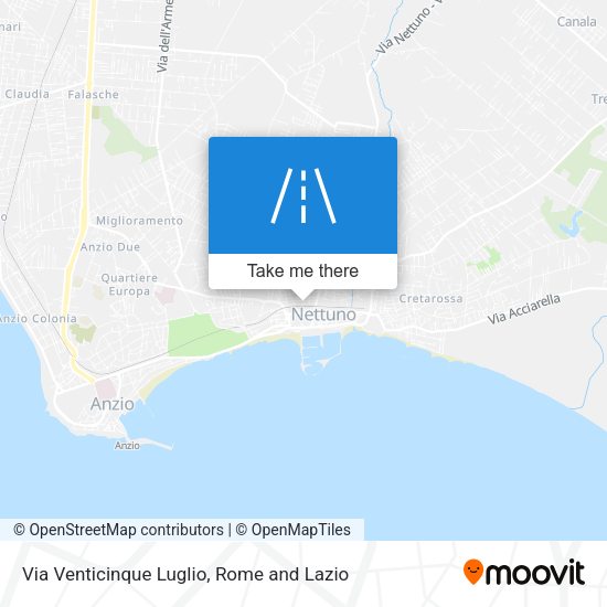 Via Venticinque Luglio map