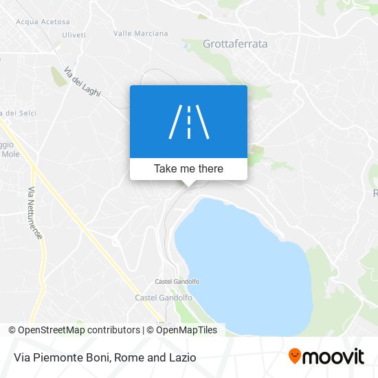 Via Piemonte Boni map