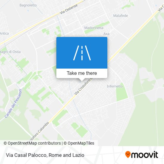 Via Casal Palocco map