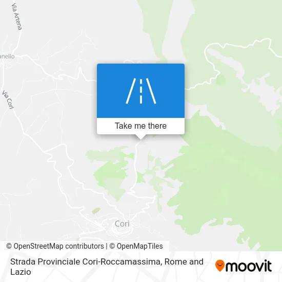 Provincial Road Cori-Roccamassima map