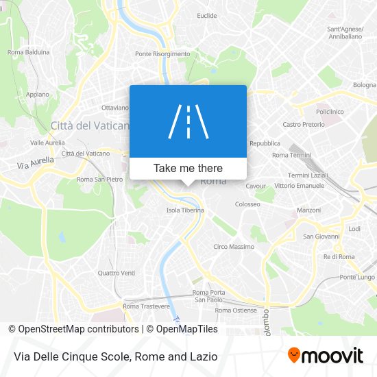 Via Delle Cinque Scole map