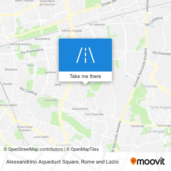 Alessandrino Aqueduct Square map