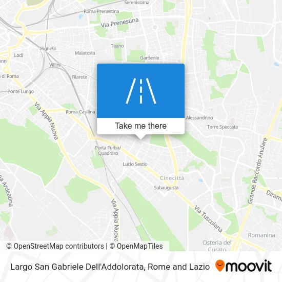 San Gabriele Dell'Addolorata Square map