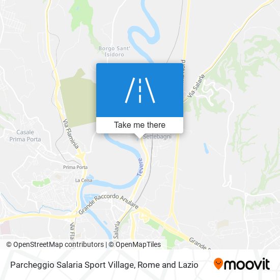 Parcheggio Salaria Sport Village map