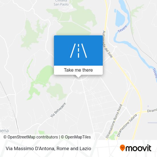 Via Massimo D'Antona map