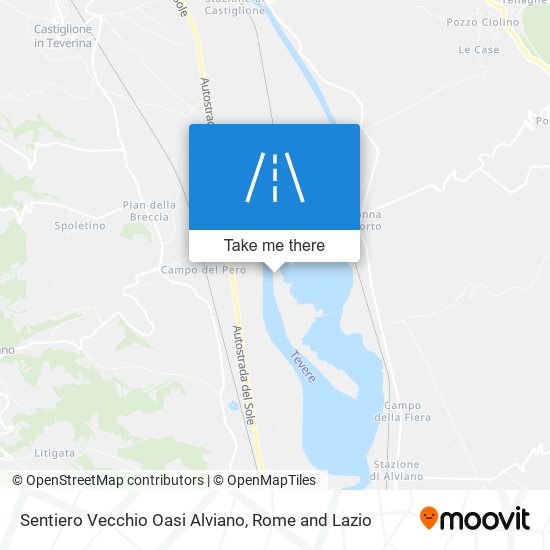 Sentiero Vecchio Oasi Alviano map