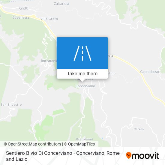 Sentiero Bivio Di Concerviano - Concerviano map