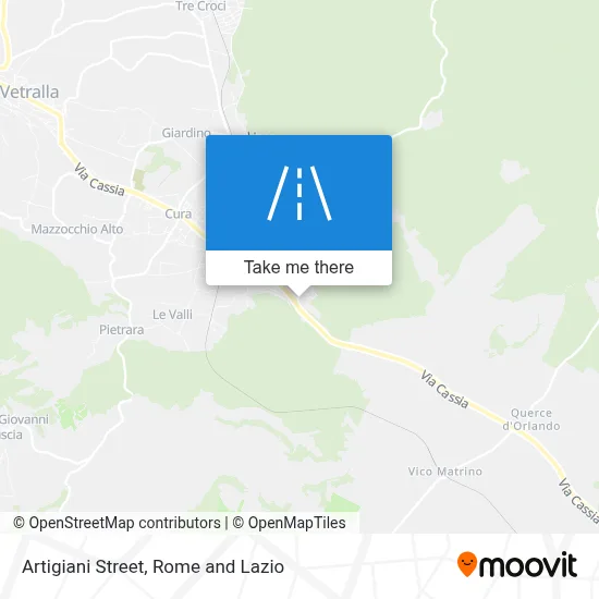 Artigiani Street map