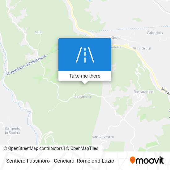 Sentiero Fassinoro - Cenciara map