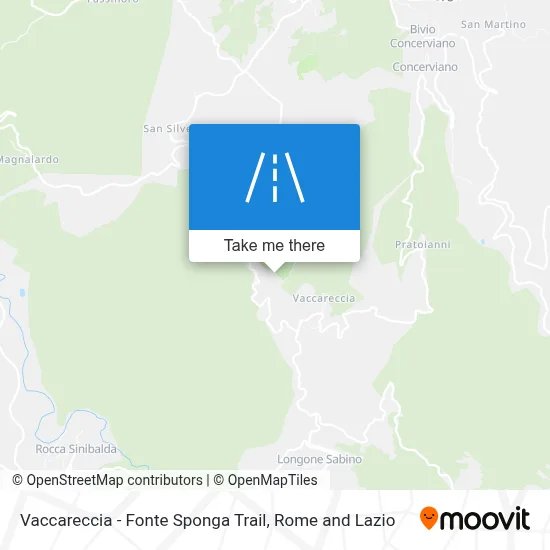 Vaccareccia - Fonte Sponga Trail map