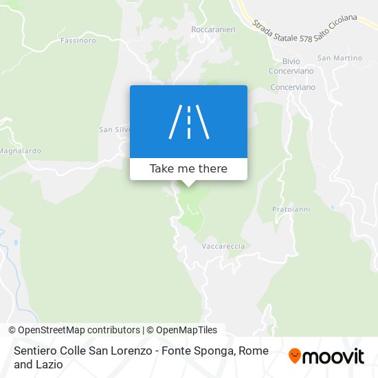 Sentiero Colle San Lorenzo - Fonte Sponga map