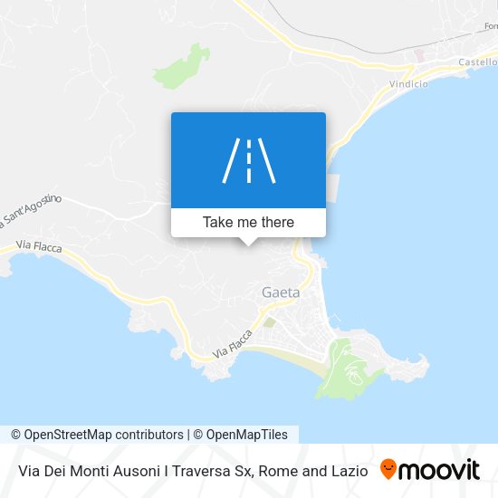Via Dei Monti Ausoni I Traversa Sx map
